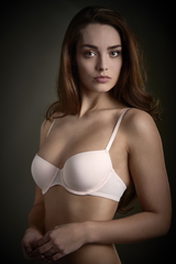 My Basic by After Eden Glossy black/pink padded bra
