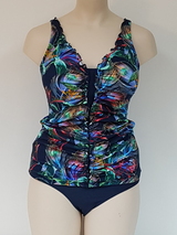 Bomain San Blas navy/print tankini set