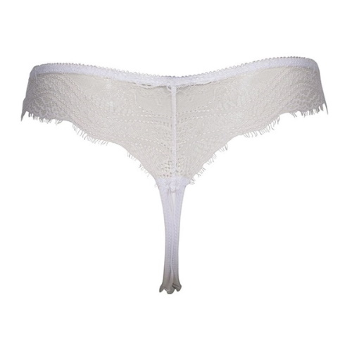 Elbrina Embroid white thong