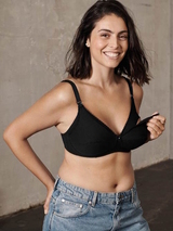 Naturana Solution black nursing bra