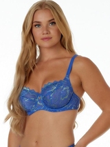 After Eden D-Cup & Up Anna blue/lime non-padded bra