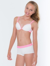 Boobs & Bloomers Anny white/pink girls bra