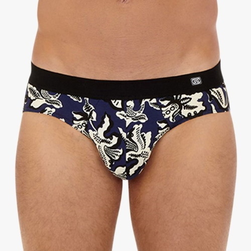 HOM Catalan navy/print brief