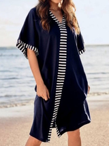 Anita Swimwear Morella navy/white beach dress