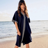 Anita Beach Morella navy/white beach dress