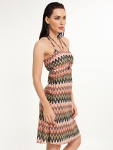 LingaDore Beach Neva green/pink beach dress