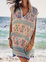 Rosa Faia Swimwear Divar white/print tunic