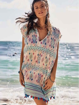 Rosa Faia Swimwear Divar white/print tunic