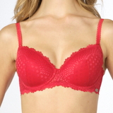 Dream Avenue Central Park red padded bra