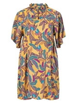 Rosa Faia Swimwear Tahiti yellow/print beach dress