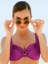 Rosa Faia Swimwear Hermine wild aster soft-cup bikini bra