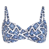 Rosa Faia Swimwear Federica blue soft-cup bikini bra