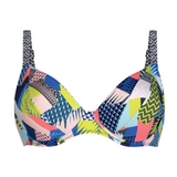 Rosa Faia Swimwear Celine multicolor/print soft-cup bikini bra