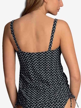 Rosa Faia Swimwear Malaika black/white tankini top