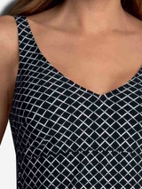 Rosa Faia Swimwear Malaika black/white tankini top