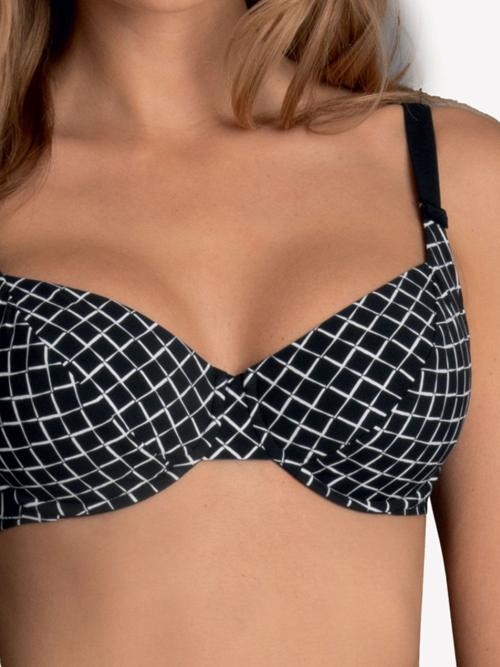 Rosa Faia Swimwear Rubina black/white soft-cup bikini bra