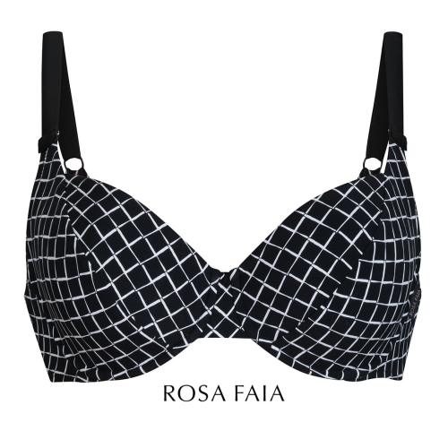 Rosa Faia Swimwear Rubina black/white soft-cup bikini bra