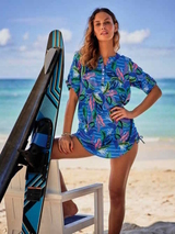 Rosa Faia Swimwear Bora Bora blue/print tunic