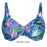 Rosa Faia Swimwear Sibel blue/print soft-cup bikini bra