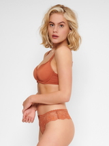 LingaDore Daily Basic leather brown thong