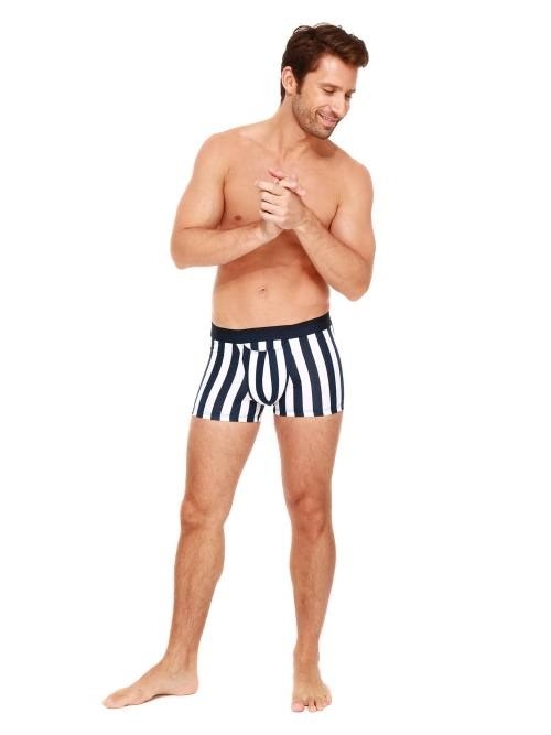 HOM Pierre navy/white boxer short