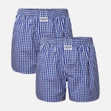 Zaccini Woven navy/white loose fit boxer short