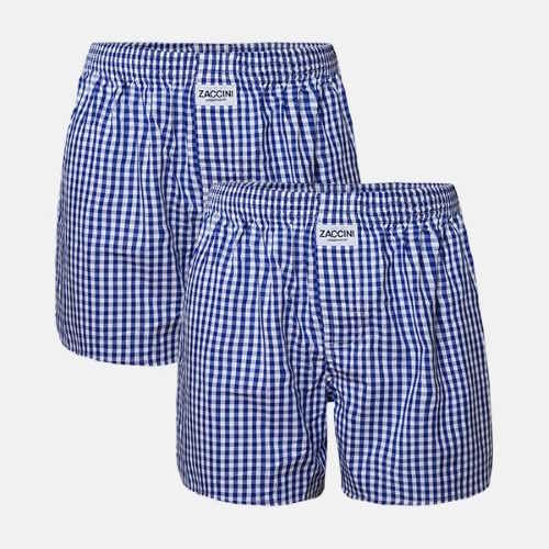 Zaccini Woven navy/white loose fit boxer short
