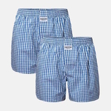 Zaccini Woven blue/white loose fit boxer short