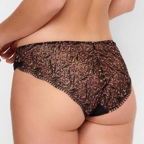 LingaDore In love with embroidery black/copper brief