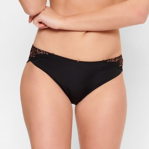 LingaDore In love with embroidery black/copper brief