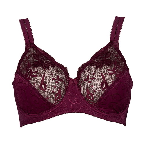 Elbrina Johanna bordeaux non-padded bra