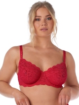 After Eden D-Cup & Up Nikki red non-padded bra