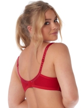After Eden D-Cup & Up Nikki red non-padded bra