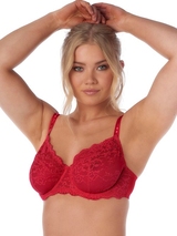 After Eden D-Cup & Up Nikki red non-padded bra