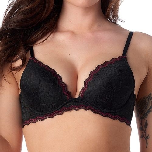 After Eden Bardeau black push up bra