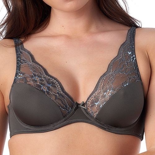 After Eden Moon dark grey non-padded bra