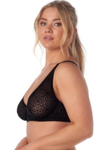 After Eden D-Cup & Up Becky black non-padded bra