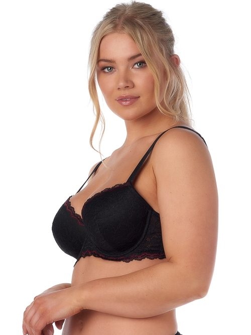 After Eden D-Cup & Up Bridget black padded bra