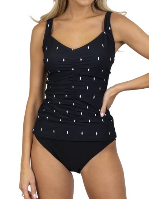 Bomain Faro black tankini set