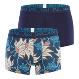 HOM Martin blue/print sport boxershort