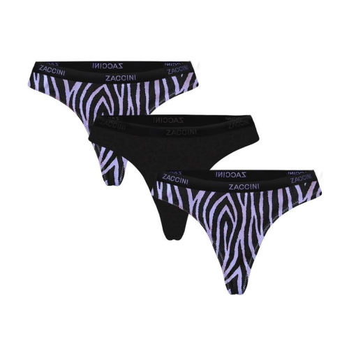 Zaccini Zebra black/white thong
