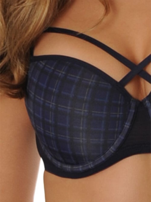 Sapph Fabulous navy/print padded bra