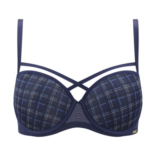 Sapph Fabulous navy/print padded bra