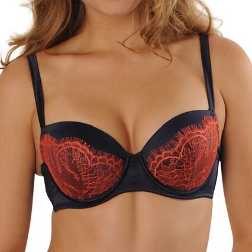 Sapph Ludivine navy/pink padded bra