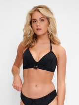 LingaDore Beach Black Snake black padded bikini bra