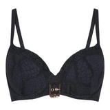 LingaDore Beach Black Snake black padded bikini bra