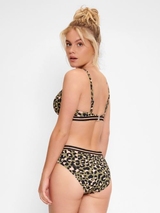 LingaDore Beach Black Panter animal print padded bikini bra