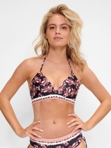 LingaDore Beach Paisley Love black/print padded bikini bra