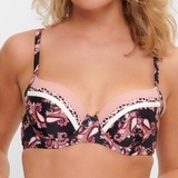 LingaDore Beach Paisley Love black/print padded bikini bra