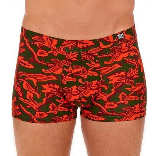 HOM Catalan green/print boxer short